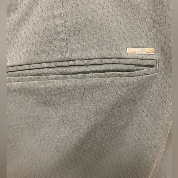 Boss Hugo Boss Men’s Straight Leg Textured Gray Dress Pants Size 40 - Picture 5 of 6